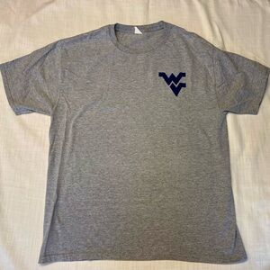 Gray WVU Mountaineers Logo  T-Shirt